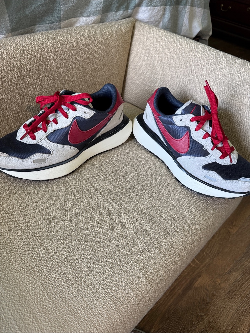 Nike Navy, Gray & Red Phoenix Waffle Sneakers - Picture 5 of 7